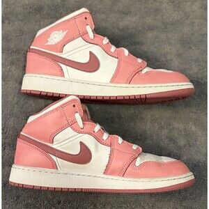 Nike Air Jordan 1 Mid Valentines Day Pink White Sz 6Y/Womens 7.5 DQ8423-616